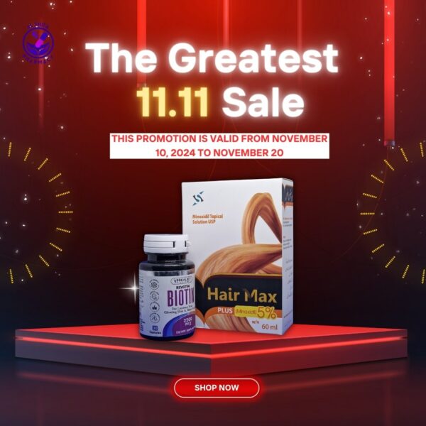 Hair loss Bundle (Hairmax+Biotin 2500 MCG)