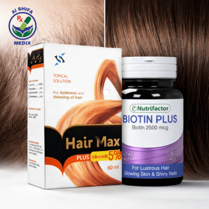 Hair Loss Bundle – HairMax Minoxidil Spray 5% + Biotin 2500 mcg