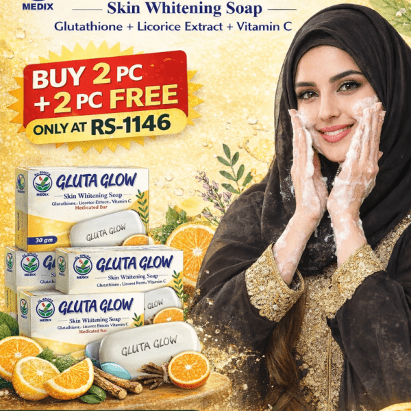 Gluta Glow Skin Whitening Soap – Buy 2 Get 2 FREE