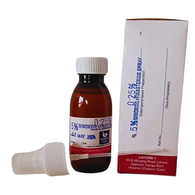 Minoxidil 5% + Finasteride 0.25% Topical Solution – Hair Regrowth Treatment